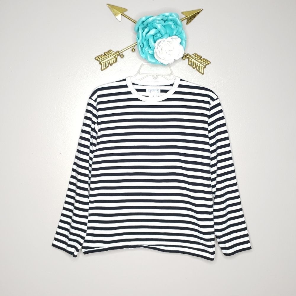 Vintage Agnes B. Boarder Classic Tee Striped  Size 2